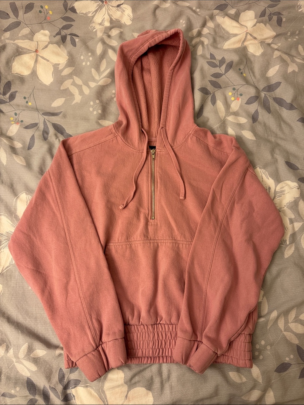 Pink Half-Zip Hoodie